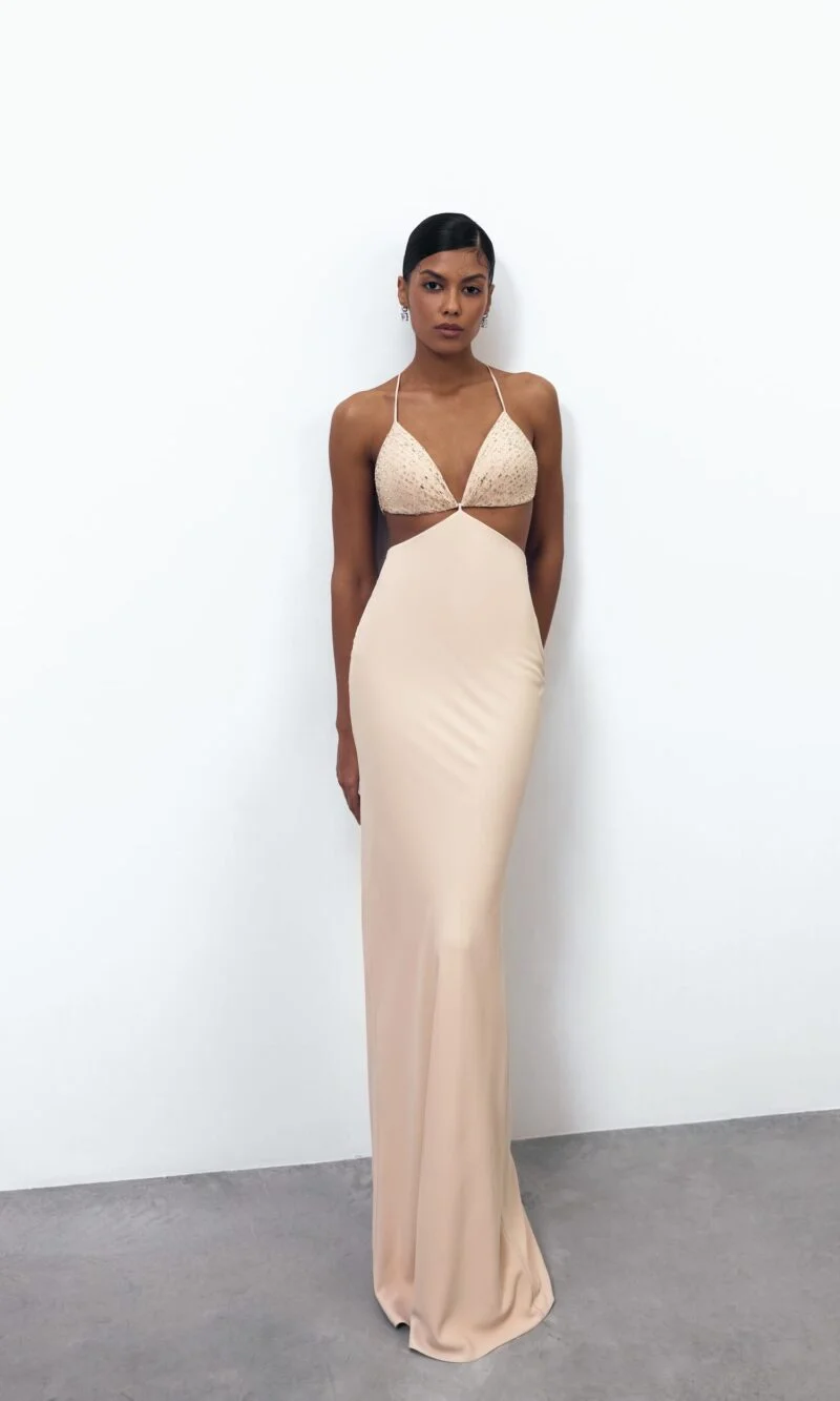 Сукня з топом-бра на шнурівці