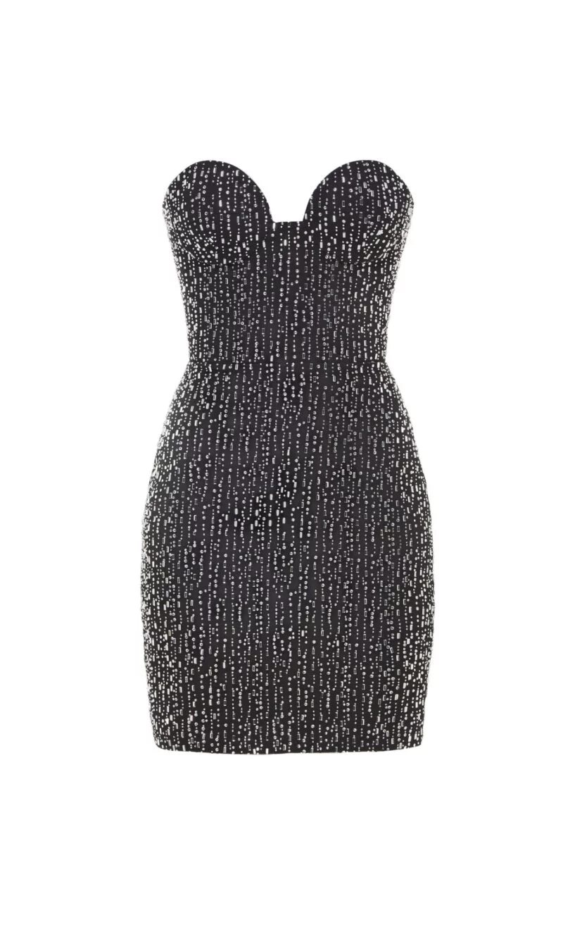 Міні-сукня з блискучим оздобленням