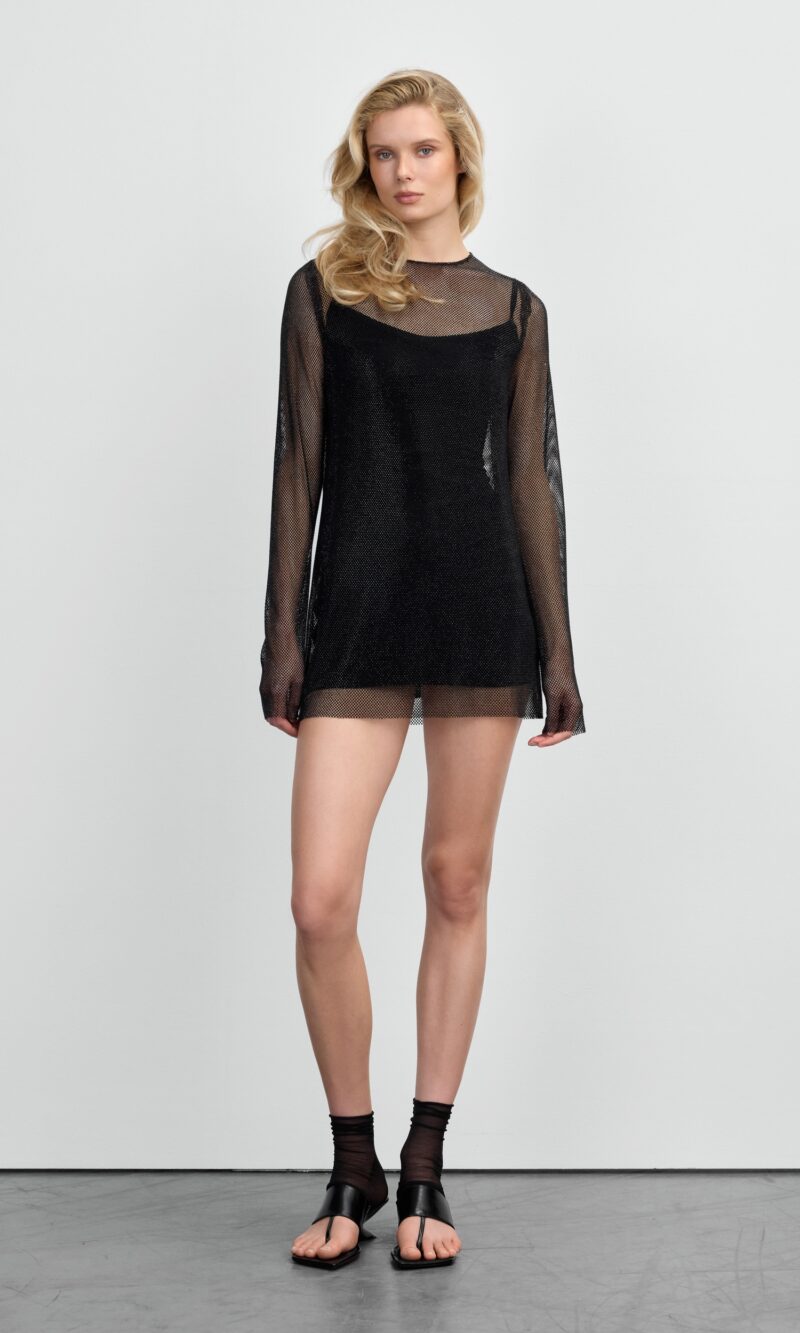 Black Twinkle Mini Dress