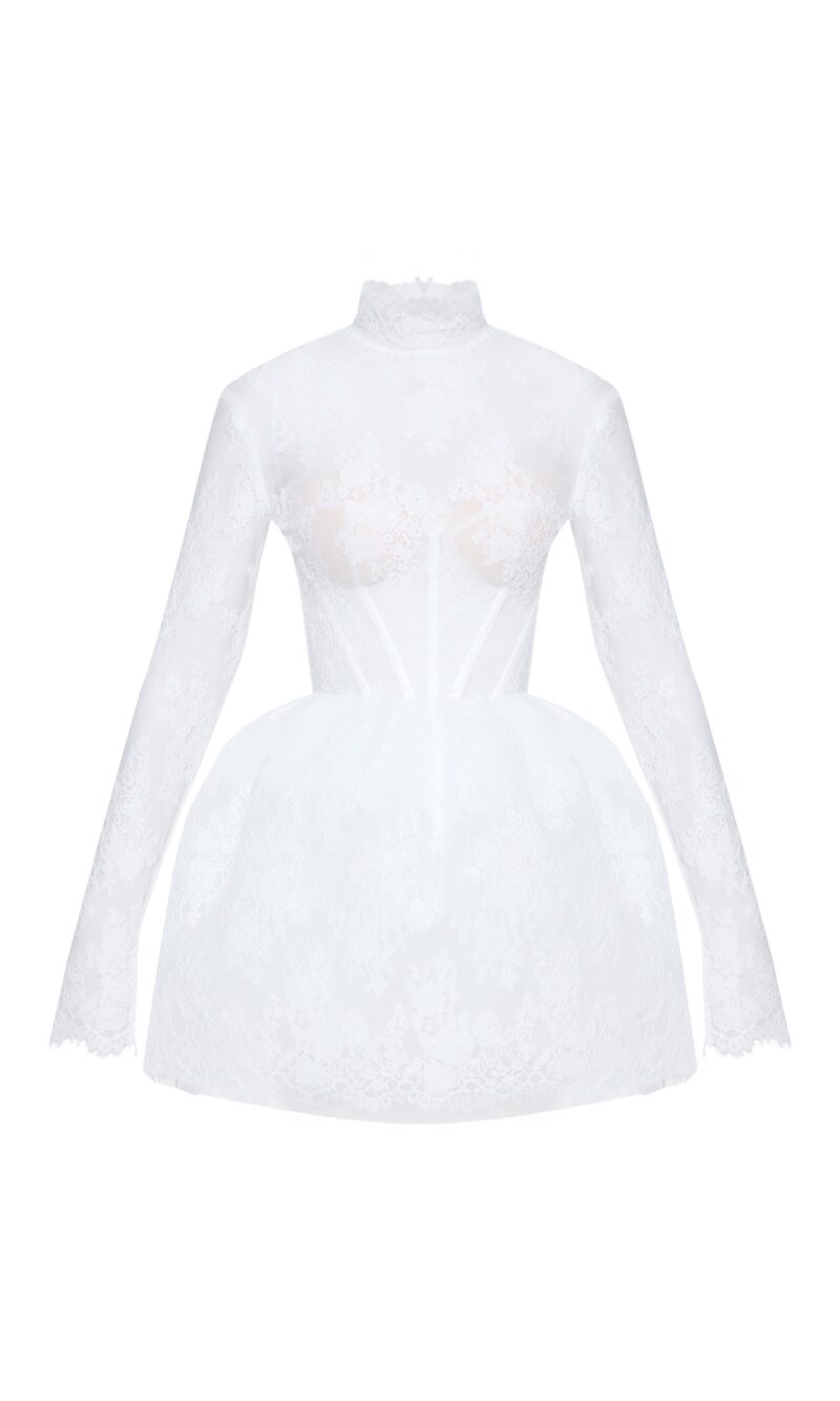 Flora Mesh dress ivory